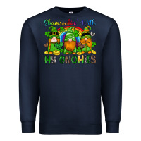 Navy shamrockin with my gnomies Premium Sweatshirt - Artiststas