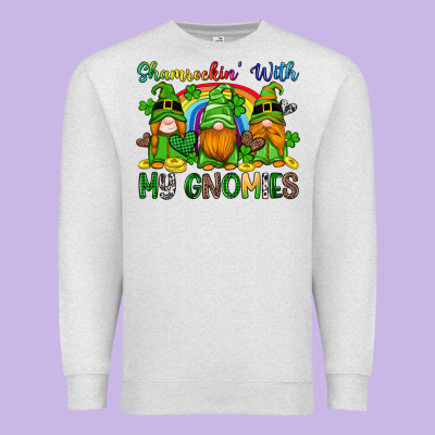 Shamrockin With My Gnomies Premium Sweatshirt Designed By Artiststas