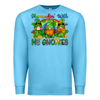 Ocean Blue shamrockin with my gnomies Premium Sweatshirt - Artiststas