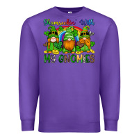 Purple shamrockin with my gnomies Premium Sweatshirt - Artiststas