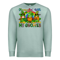 Seafoam shamrockin with my gnomies Premium Sweatshirt - Artiststas