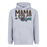 Heather Grey mama Heavyweight Hoodie - CowhideDigitalArt