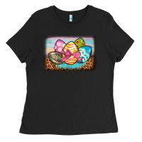 Black easter egg background Ladies Tee - BarkalooDesign