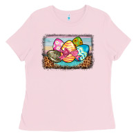 Bubblegum Pink easter egg background Ladies Tee - BarkalooDesign