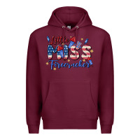 Burgundy little miss firecracker Premium Hoodie - MaliasSmallBusiness