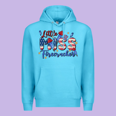 Little Miss Firecracker Premium Hoodie Designed By Maliassmallbusiness