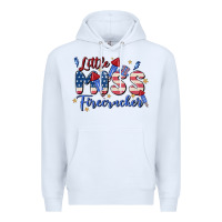 White little miss firecracker Premium Hoodie - MaliasSmallBusiness