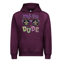 Mauve Wine mardi gras dude Urban Hoodie - MaliasSmallBusiness