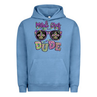 Pigment Pebble Blue mardi gras dude Urban Hoodie - MaliasSmallBusiness