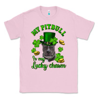 St Patricks Day My Pitbuli My Lucky Charm With Hat Classic Tee | Teevron
