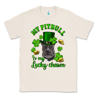 Natural st patricks day my pitbuli my lucky charm with hat Classic Tee - RanaPortraitStore