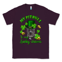Plum st patricks day my pitbuli my lucky charm with hat Classic Tee - RanaPortraitStore