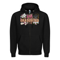 Black just graduated Zipper Hoodie - Zillion Design Studio