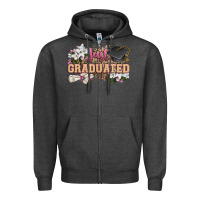 Charcoal Heather just graduated Zipper Hoodie - Zillion Design Studio