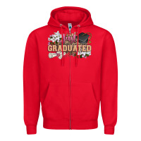 Red just graduated Zipper Hoodie - Zillion Design Studio