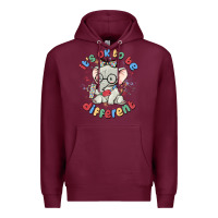 Burgundy it's ok to be different Premium Hoodie - MaliasSmallBusiness