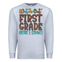 Heather Grey watch out first grade here i come! Premium Sweatshirt - JahusDesignShop