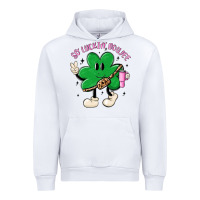 White so luckin boujee Urban Hoodie - MaliasSmallBusiness