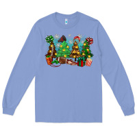 Colony Blue christmas trees with football Long Sleeve Tee - Zillion Design Studio