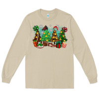 Mushroom christmas trees with football Long Sleeve Tee - Zillion Design Studio