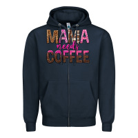 Navy mama needs coffee tbw Zipper Hoodie - texasbilliewilder