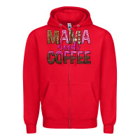 Red mama needs coffee tbw Zipper Hoodie - texasbilliewilder