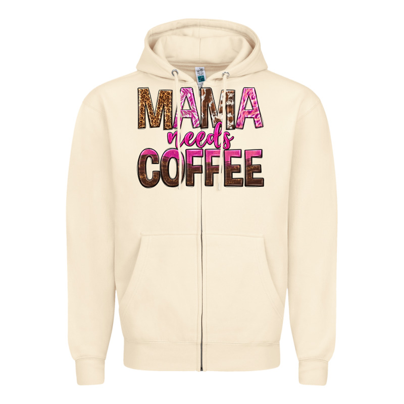Mama Needs Coffee Tbw Zipper Hoodie by texasbilliewilder | Teevron