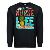 Black nurse life summer Premium Sweatshirt - AdoDesignShop