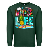 Sports Green nurse life summer Premium Sweatshirt - AdoDesignShop