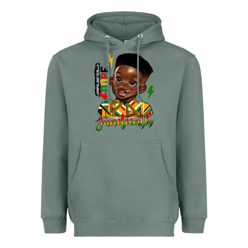 Juneteenth Black Boy Heavyweight Hoodie by HRA Design Shop | Teevron