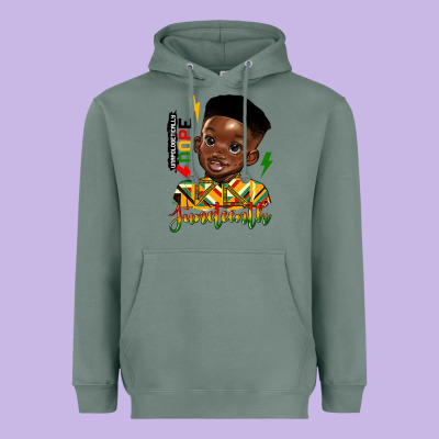 Juneteenth Black Boy Heavyweight Hoodie Designed By Hra Design Shop