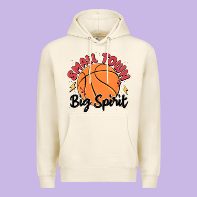 Small Town Big Spirit Premium Hoodie Designed By Maliassmallbusiness