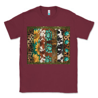 Burgundy western patterns brushstroke Classic Tee - BarkalooDesign
