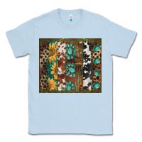 Dusty Blue western patterns brushstroke Classic Tee - BarkalooDesign