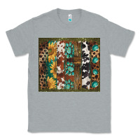 Heather Grey western patterns brushstroke Classic Tee - BarkalooDesign