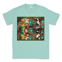 Seafoam western patterns brushstroke Classic Tee - BarkalooDesign