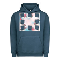 Pigment Midnight Navy add your text photo collage life Urban Hoodie - MaliasSmallBusiness