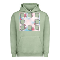 Pigment Oil Green add your text photo collage life Urban Hoodie - MaliasSmallBusiness