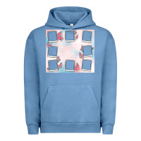 Pigment Pebble Blue add your text photo collage life Urban Hoodie - MaliasSmallBusiness