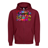Burgundy support squad Zipper Hoodie - Zillion Design Studio
