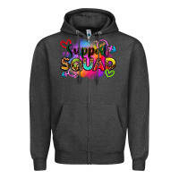 Charcoal Heather support squad Zipper Hoodie - Zillion Design Studio