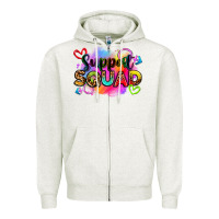 Oatmeal Heather support squad Zipper Hoodie - Zillion Design Studio