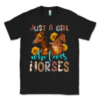 Black just a girl who loves horses Classic Tee - Zillion Design Studio