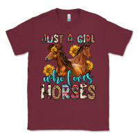 Burgundy just a girl who loves horses Classic Tee - Zillion Design Studio