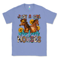 Colony Blue just a girl who loves horses Classic Tee - Zillion Design Studio
