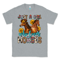 Heather Grey just a girl who loves horses Classic Tee - Zillion Design Studio