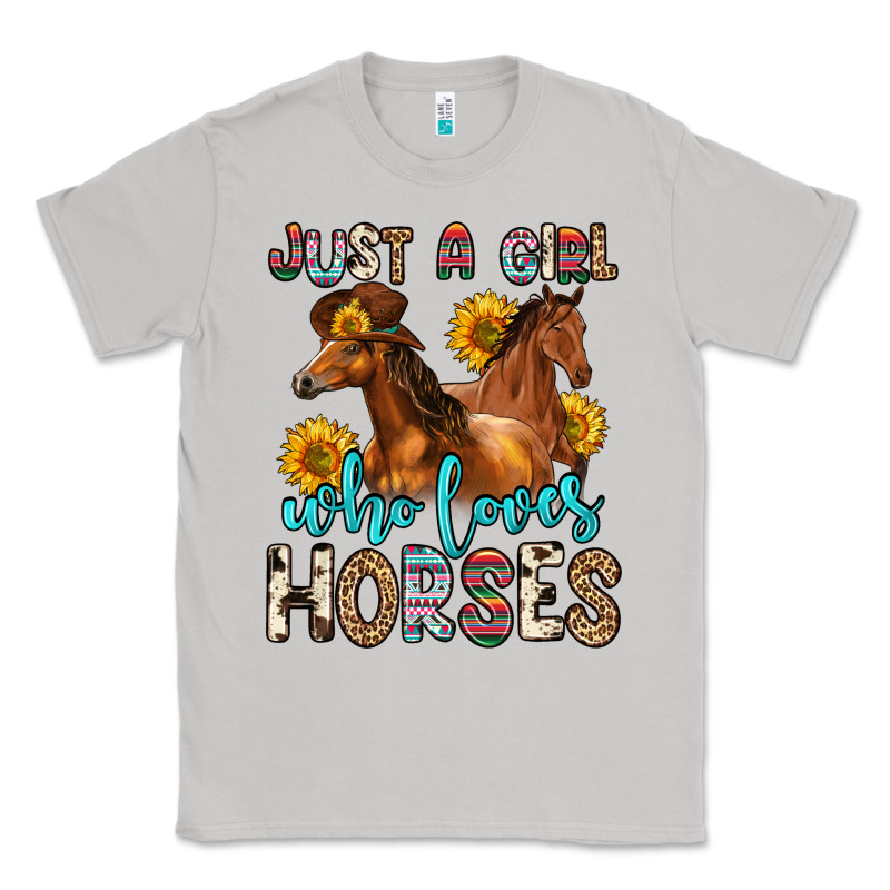 Just A Girl Who Loves Horses Classic Tee by Zillion Design Studio | Teevron