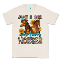 Natural just a girl who loves horses Classic Tee - Zillion Design Studio