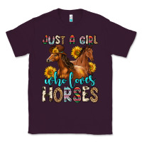 Plum just a girl who loves horses Classic Tee - Zillion Design Studio