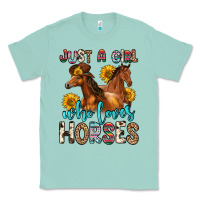 Seafoam just a girl who loves horses Classic Tee - Zillion Design Studio